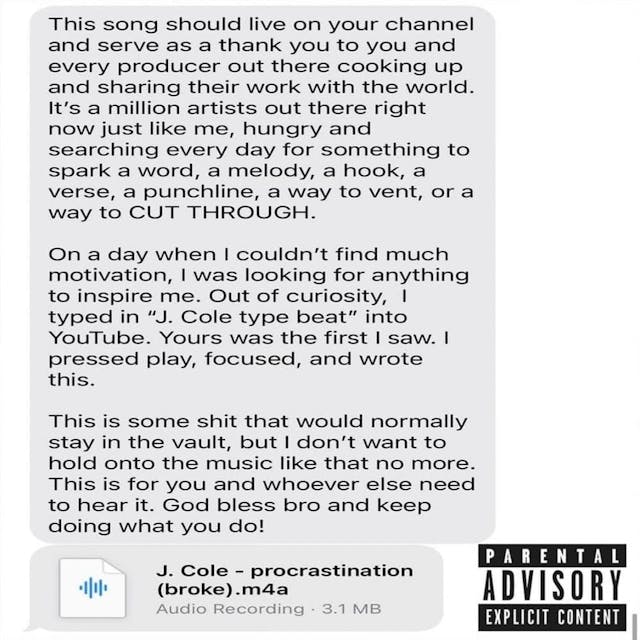 Cover art for procrastination (broke) by J. Cole